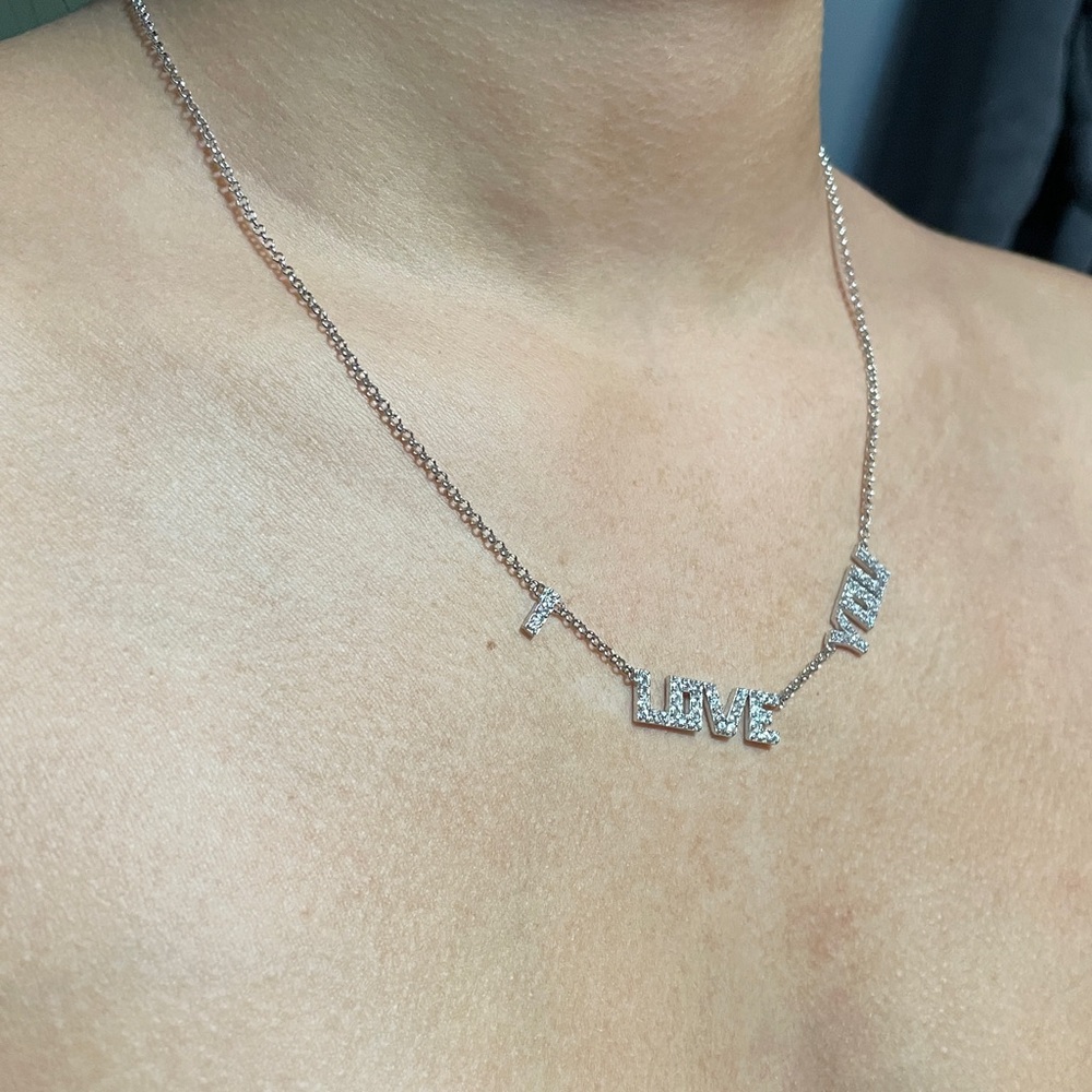 Sterling Silver 'I Love You’ Necklace.
So PRETTY and FEMININE.
It’s VERY Lovely!